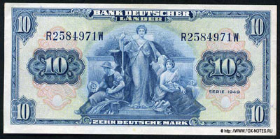  Bank Deutscher Länder 10  1949.   