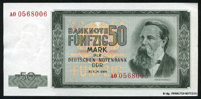 Deutschen Noten Bank Banknote 50 Mark 1964 /   50  1964