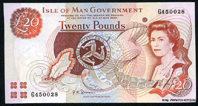 ISLE OF MAN GOVERNMENT 20 pounds 1983