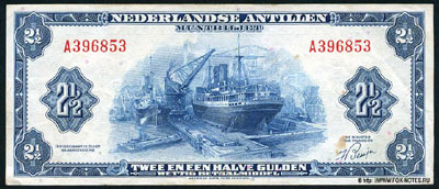   . Nederlandse Antillen. Muntbiljet.  1955,1964.