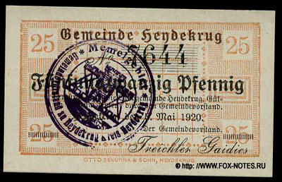Gemeinde Heydekrug 50 pfennig