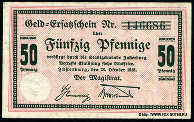 Gemeinde Insterburg 50 pfennig Geld-Ersatzschein.