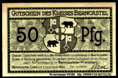 Kreises Berncastel 50 pfennig