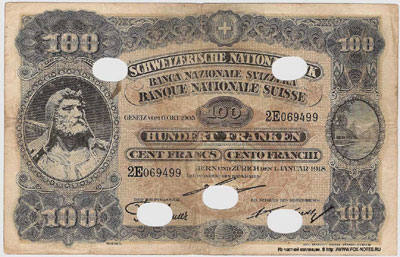  SCHWEIZERISCHE NATIONALBANK 100  1918