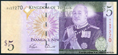 NATIONAL RESERVE BANK OF TONGA 5 Paanga 2008