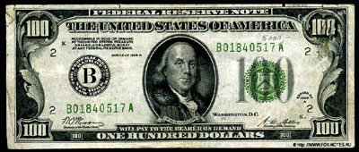 Federal Reserve Notes 100 dollars Series of 1928