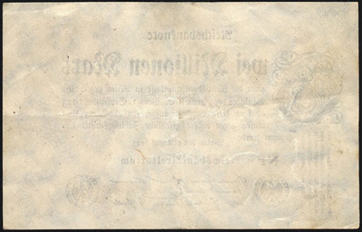 Reichsbank. Reichsbanknote. 2 Millionen Mark. 9. August 1923. 