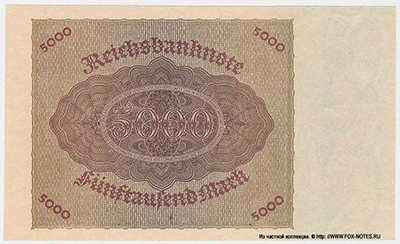 Reichsbanknote. 5000 Mark. 15. März 1923.