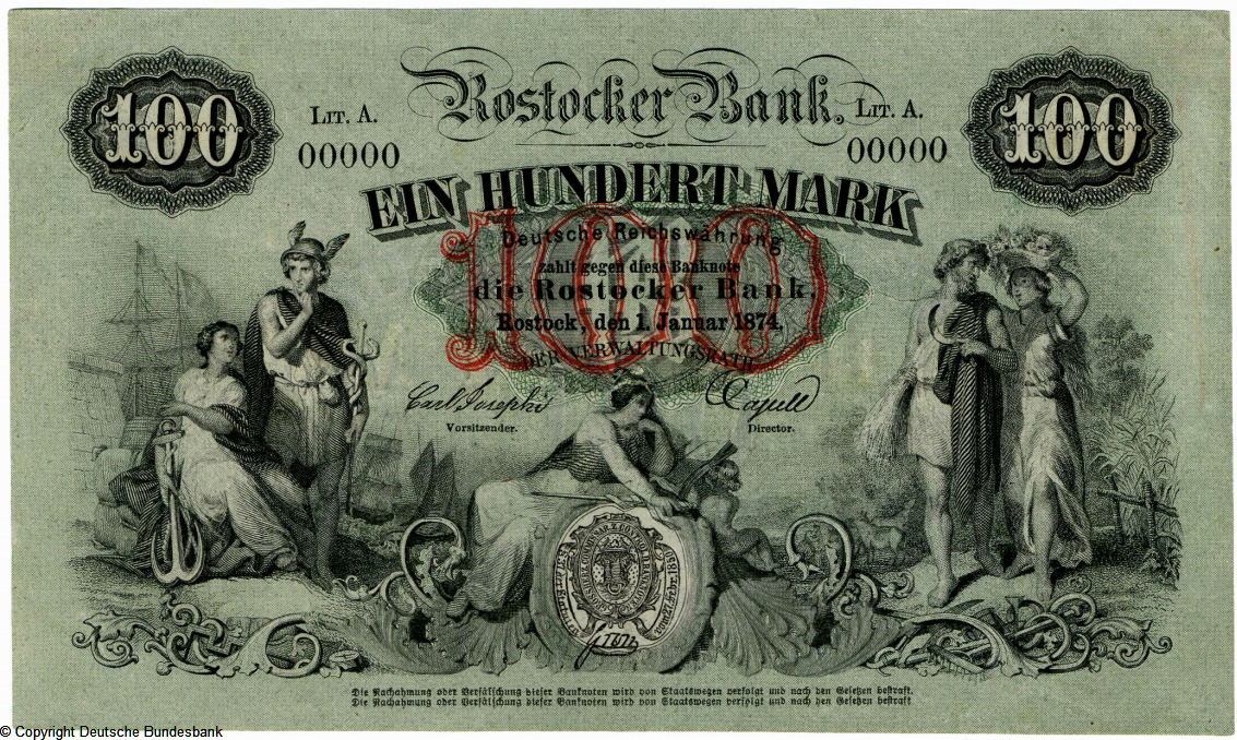  Rostocker Bank 100  1874