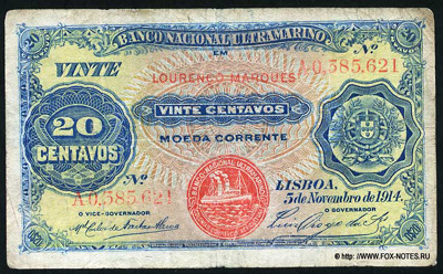   . Banco Nacional Ultramarino.  1914.