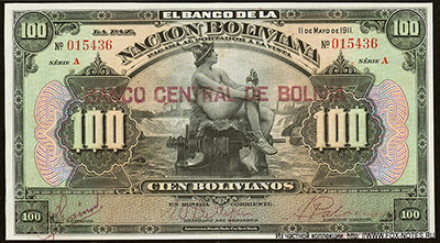 Banco Central de Bolivia 100 bolivianos 1929