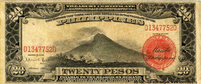 Philippines. Treasury Certificate. 20 Pesos. Series of 1936.