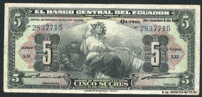 Banco Central del Equador.  5  1932