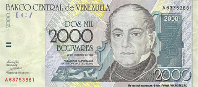 Banco Central de Venezuela.  2000  1998 