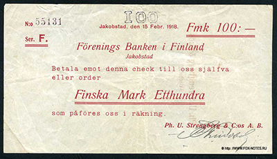  Foreningsbanken i Finland. / Ph. U. Strenberg & C:os A.B. 