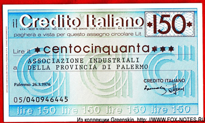 Credito Italiano 100  1976