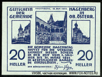   Hagenberg () Oberösterreich (1914 - 1924)