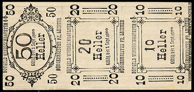Notgeld Windischgarsten. Giltig bis 1 September 1920.