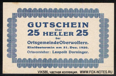   Oberwolfern Oberösterreich (1914 - 1924)