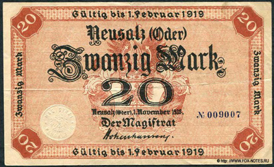 Neusalz (Oder) 20 Mark 1918