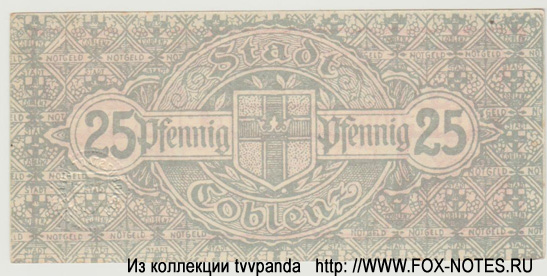 Stadt Coblenz 25 Pfennig 1920