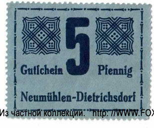 Neumühlen-Dietrichsdorf 5 Pfennig notgeld