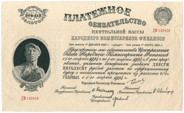 250 рублей золотом 1923 г.