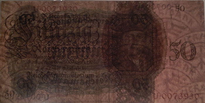 Wasserzeichen 50 Reichsmark 1924
