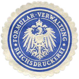 Siegelmarke der Reichsdruckerei