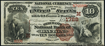  Merchants National Bank of Dayton (Ch. #1788). National Bank Notes.
